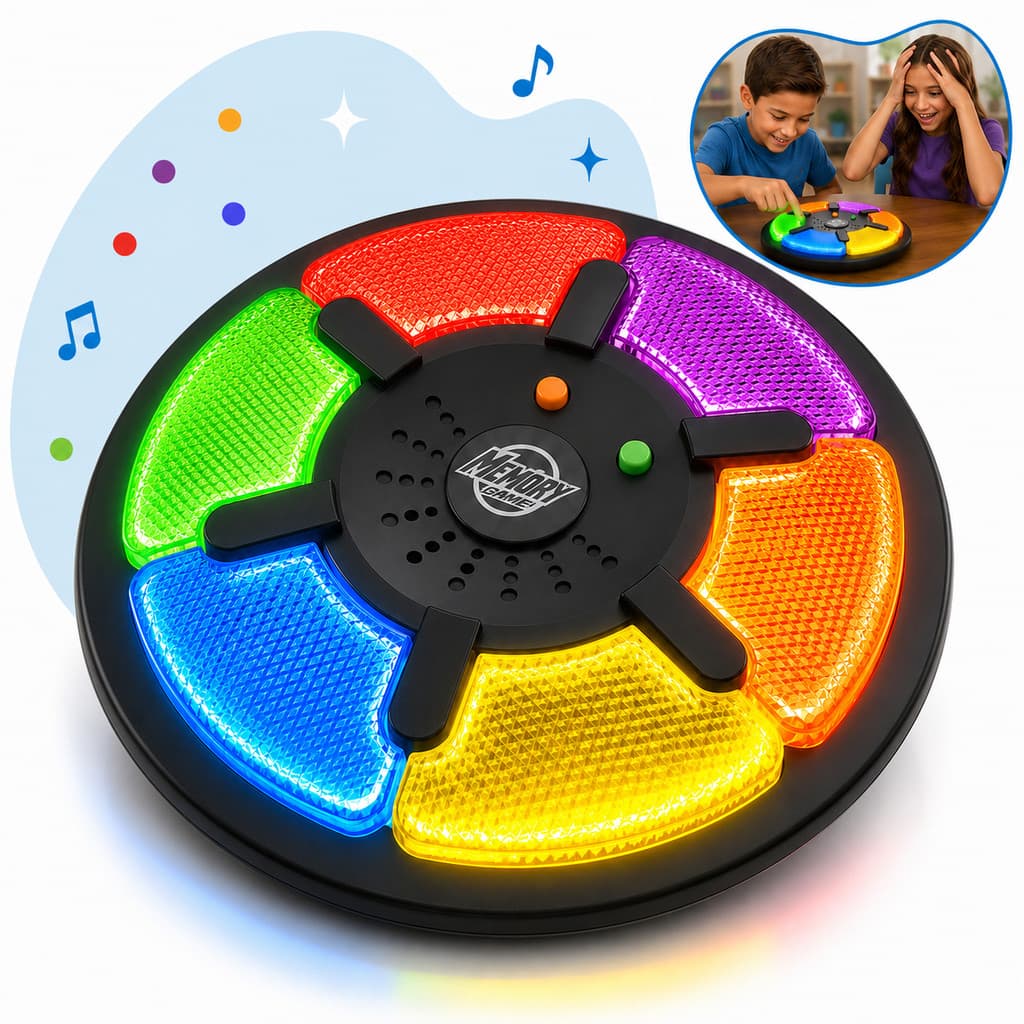 Jogo Memória Eletrônico Genius Infantil Mesa Interativo Luz Som Cores Raciocínio Lógico Portátil Kizumba