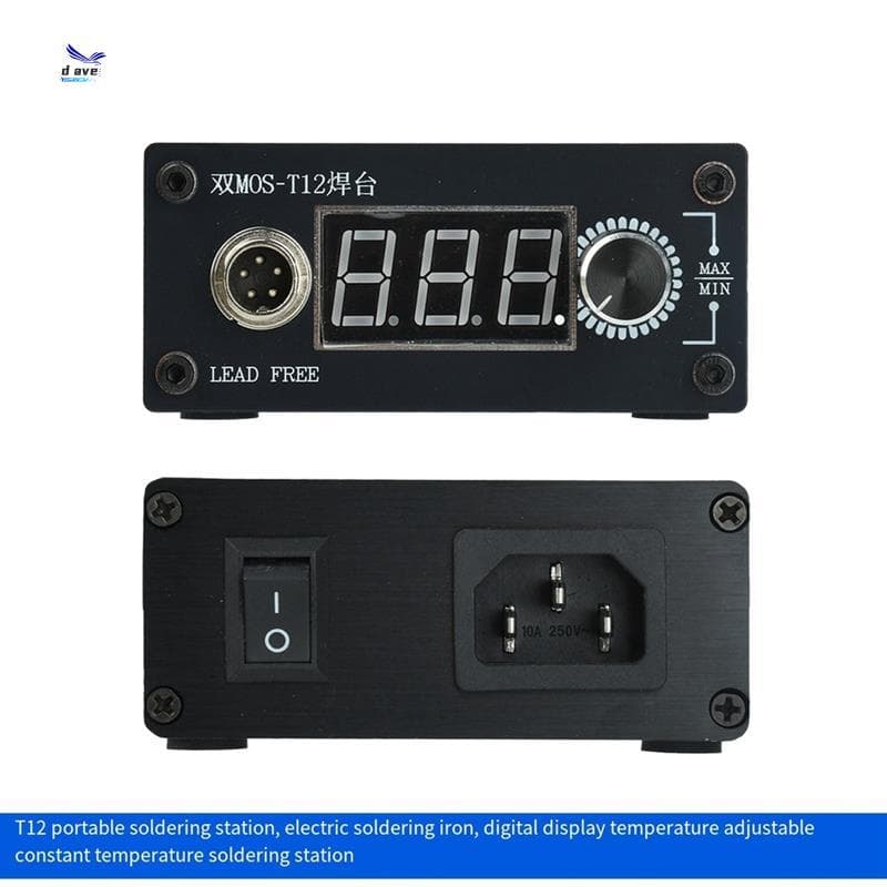 Kit De Estação De Ferro De Solda Digital T12 75W MAX Plugue Da Ue Ferramenta De Soldagem Controlada Por Temperatura 180-