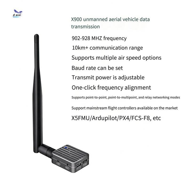 Rádio X900 12km RTK Módulo De Transmissão De Dados Sem Fio Comunicação Unidirecional 902-928MHz