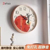 Zelao estilo chinês sala de estar casa parede pendurado mudo dinheiro moderno simples quartzo criativo relógio parede