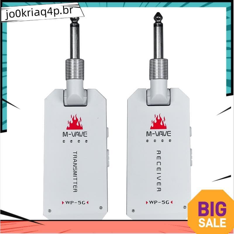 Sistema De Guitarra Sem Fio 5.8G-5G Receptor Transmissor De Áudio Recarregável Para Acessório De Amplificador