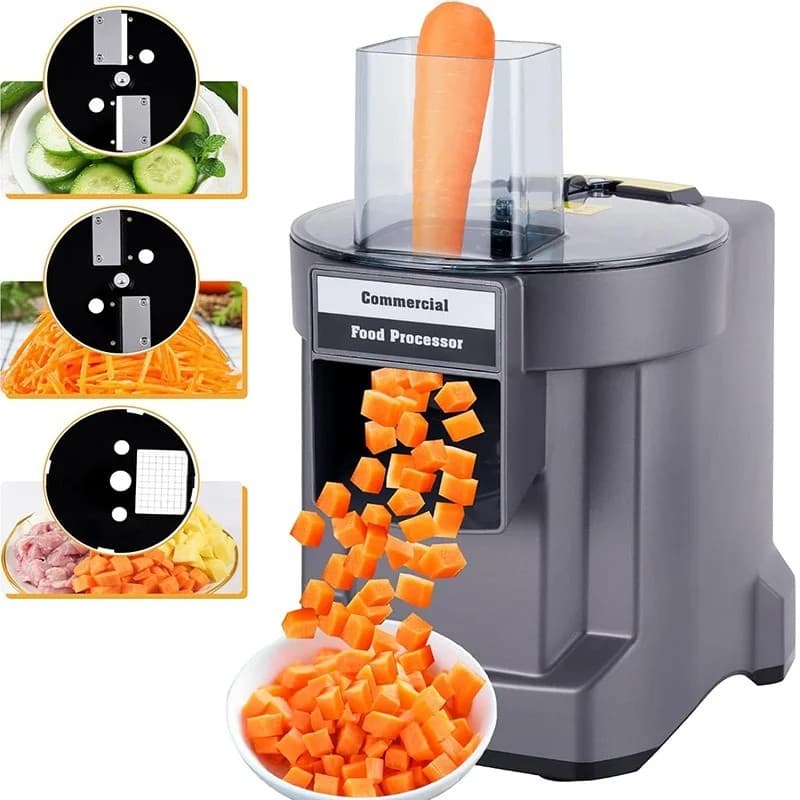 Processador de Alimentos 3‑em‑1 Picador Automático 220V Corta Fatiar Desfiar Legumes Cozinha Preparo Refeição