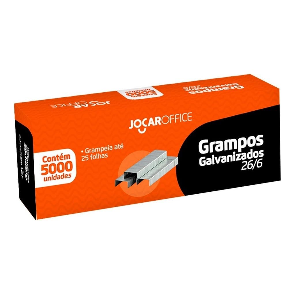 Kit 3 Caixas Grampo Galvanizado 26/6 Jocar C/5000 Unidades