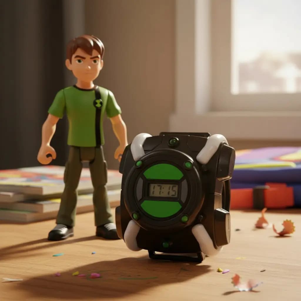 Relógio BrinquedoInterativo Ben 10  Com  Som e Luz Omnitrix