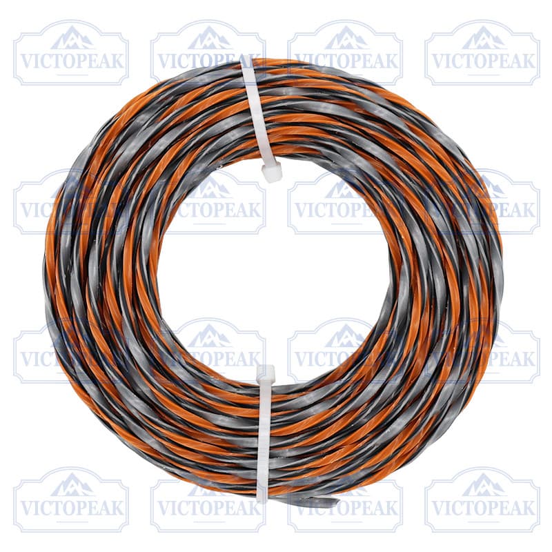 Linha De Aparador De Nylon Em Formato Torcido De 3.0 Mm Corda De Corte De Grama Para Cortador De Escova