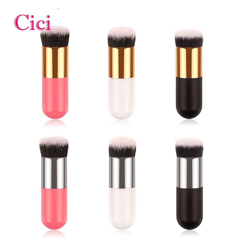 [Cici] Novo Conjunto De Mini Pincéis De Maquiagem , Base E Sombra Faciais Multiuso Para