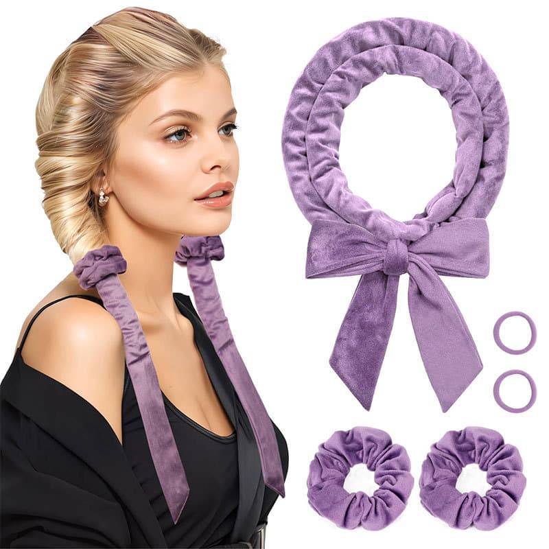 2026 novo estilo preguiçoso dormir curling ferro onda grande calor-livre curling ferro cetim anel de cabelo estilo ferra