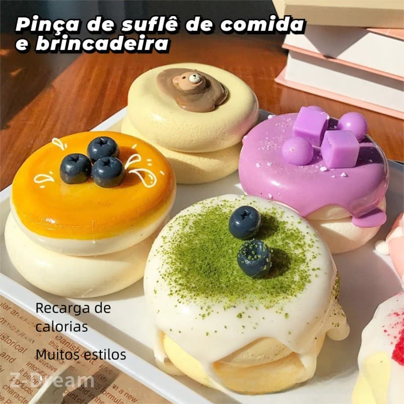 Brinquedo Anti-Stress Squishy simulação bolo de morango Soufflé bonito brinquedo doce Recuperação Lenta