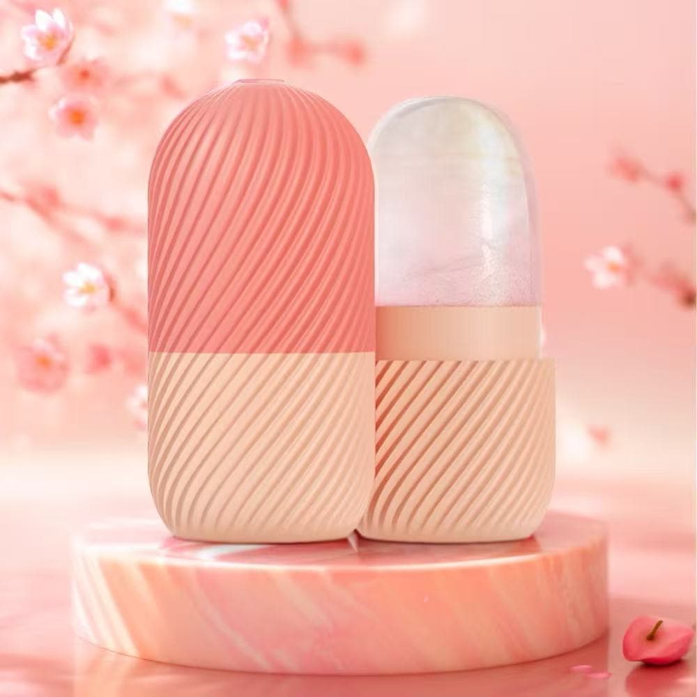 Rolo Facial De Gelo De 1 Unidade Para Contorno De Massageador De Inchaço , Reutilizável E À Prova De Vazamentos--Mwei St