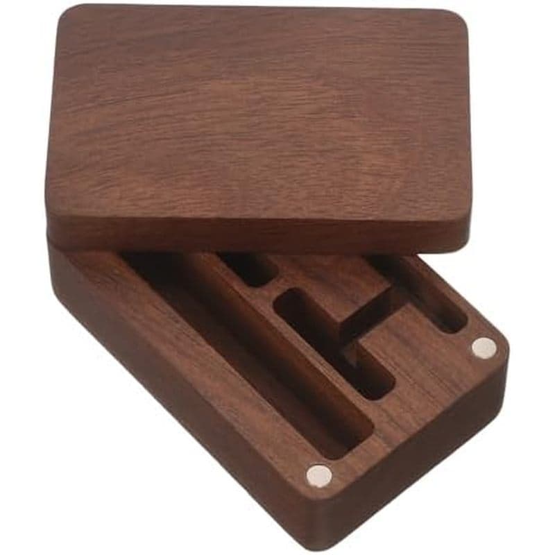 Ipetboom Wal Wood Men Abotoaduras Caixa De Armazenamento S Tie Clip Organizador Suporte Portátil Estojo De Embalagem