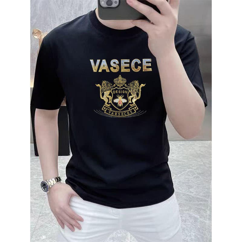 Verão gelo seda de manga curta camiseta moda masculina simples na moda camiseta 2025 novo estilo moda All-Match inferior