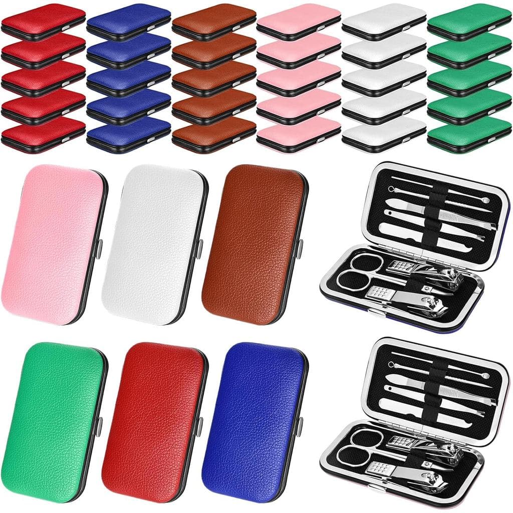 30 Conjuntos de Presentes em Lote para Mulheres, Kit de Manicure Profissional, Kit de Cortadores de Unhas 8 em 1, Conjun