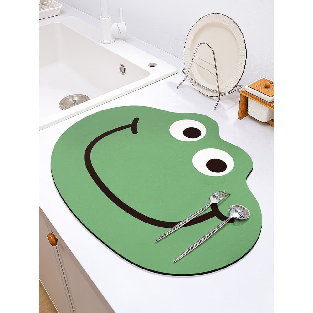 Tapete de drenagem de cozinha bancada tapete de isolamento absorvente doméstico bonito copo limpável pratos tapete prote
