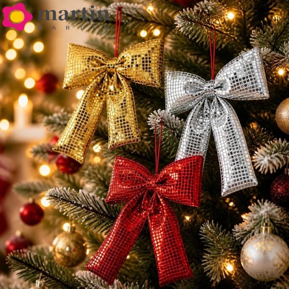 Decoração Suspensa De Árvore De Natal MARTIN , Arco De Lantejoulas Pendurado Requintado Guirlanda De Brilhante Retrô