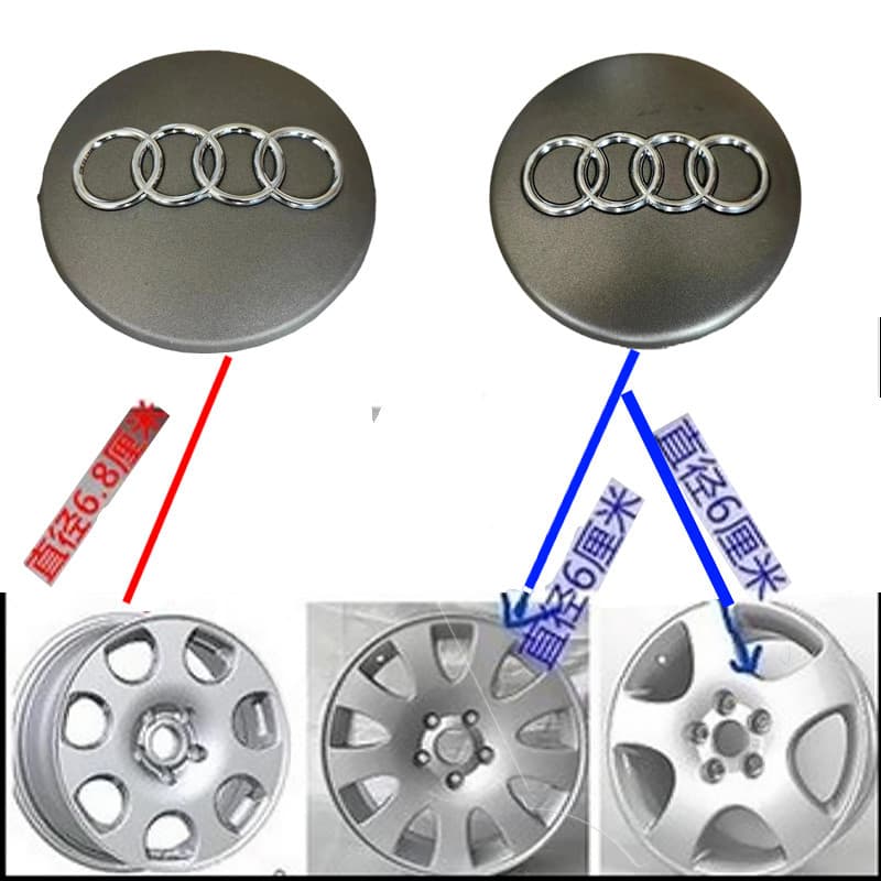 Adequado para antigo Audi A6C5 A4B6B7A6L tampa do cubo do carro liga de alumínio anel de aço centro capa pequena roda
