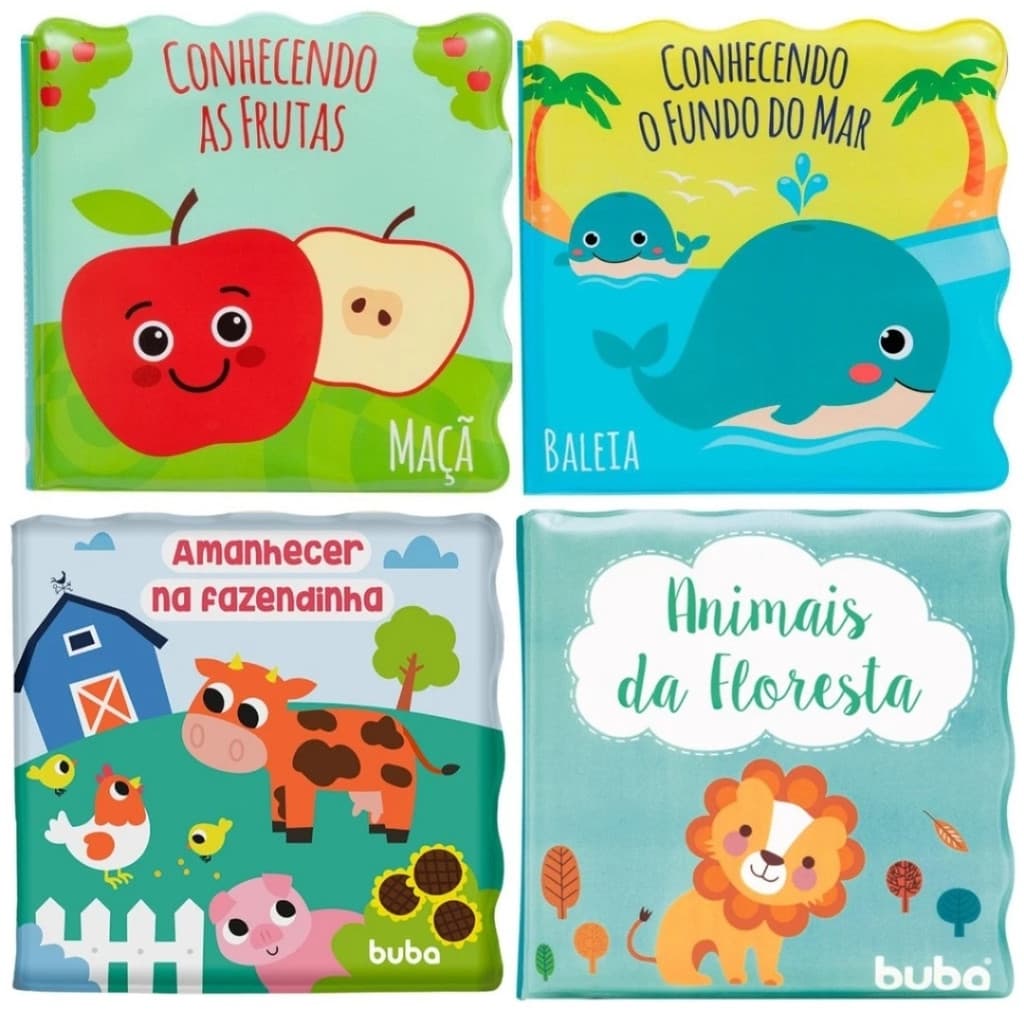 Livro de Banho Buba para Bebê | Infantil para Hora do Banho, impermeável