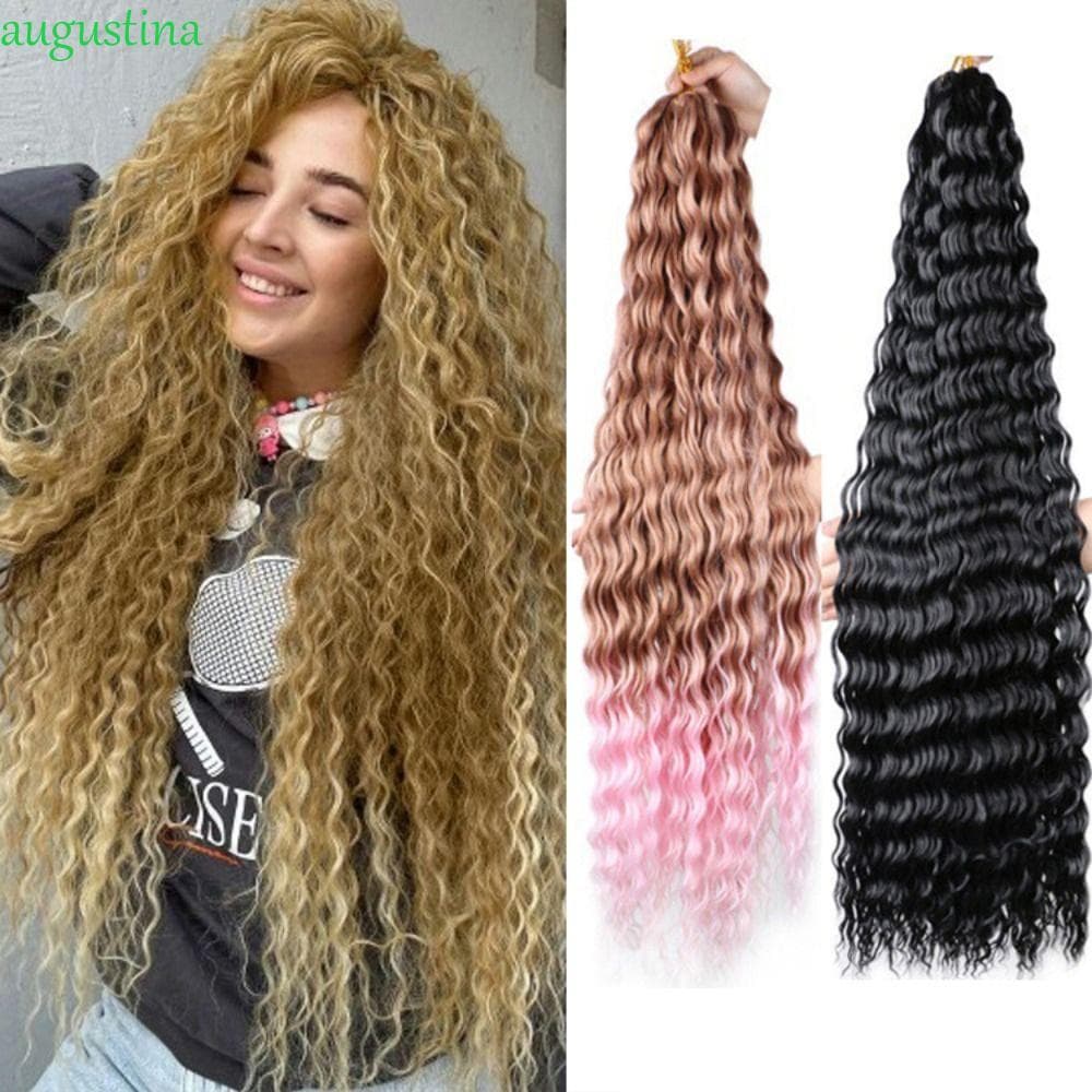 AUGUSTINA Cabelo De Crochê Sintético , Freetress Afro Curls Com Torção Profunda , Natural