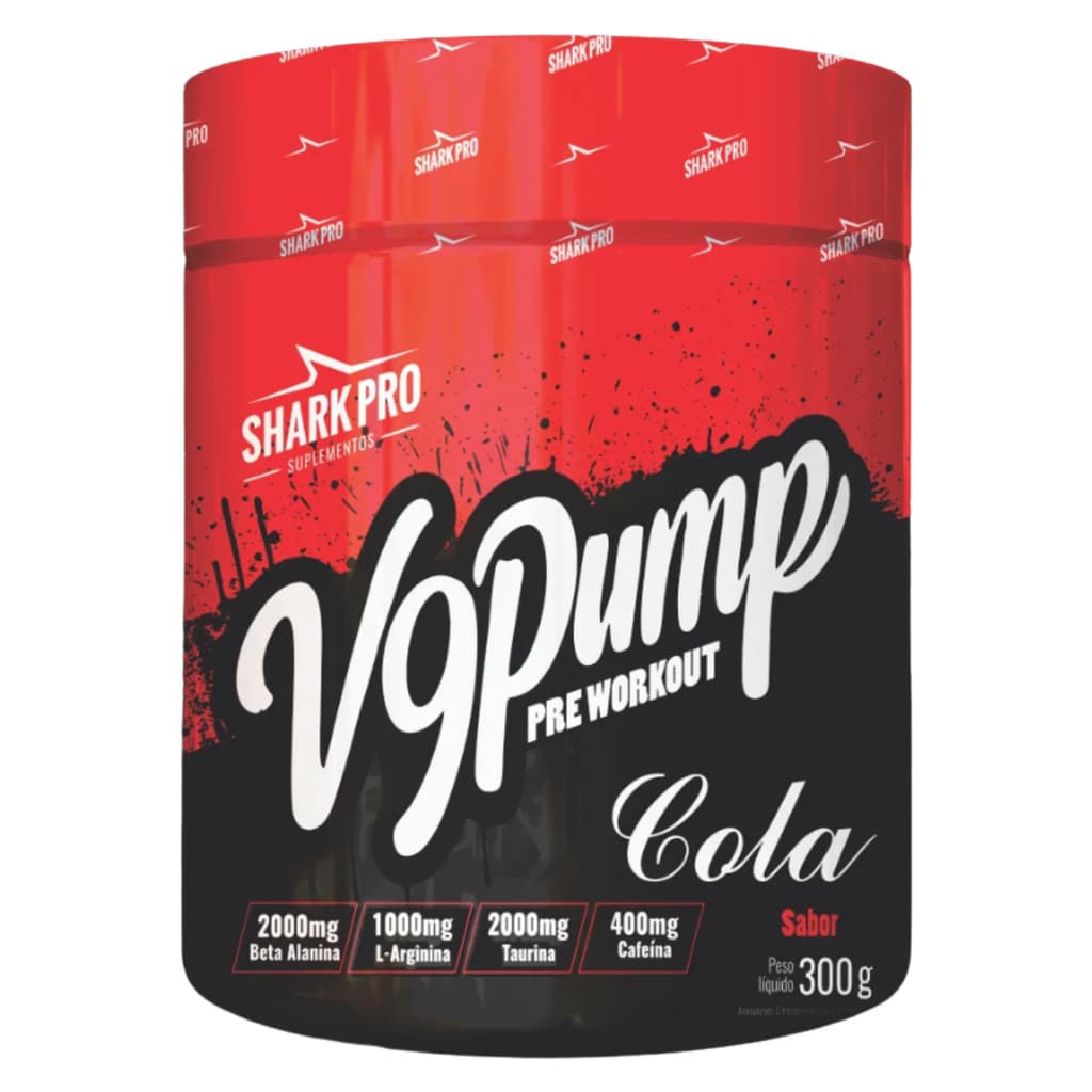 Pré Treino V9 Pump Beta 300g Shark Pro - Original Foco Performance