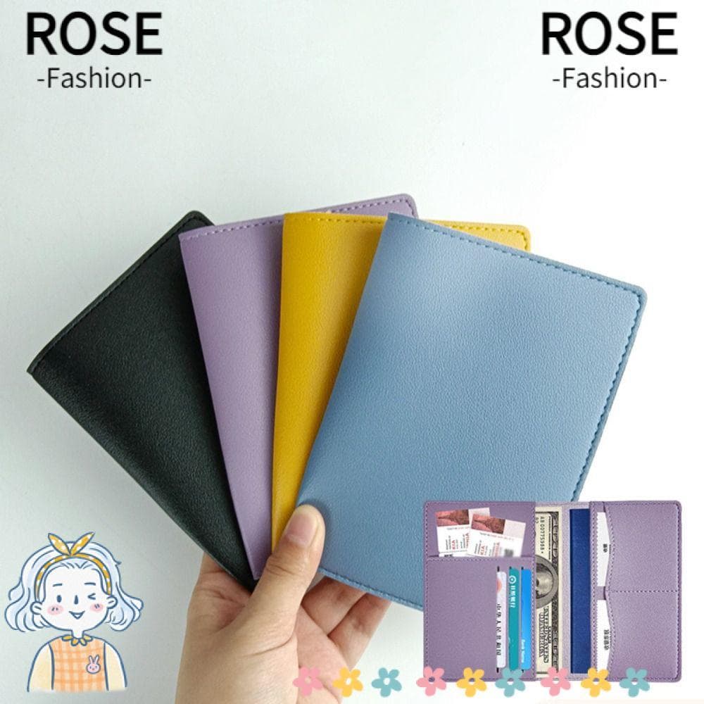 Capa Para Passaporte ROSEGOODS PU , Bolsa Multifuncional De Alta Capacidade , Porta-Bilhetes