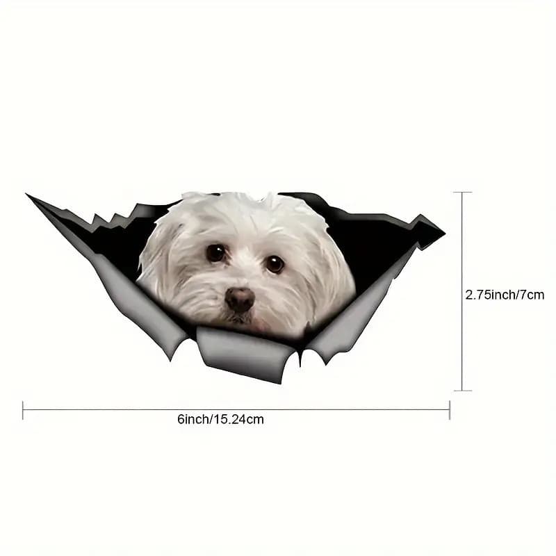 Adesivo de carro de desenho animado transfronteiriço, padrão de sonda de cachorro, decoração de bloqueio de arranhões co