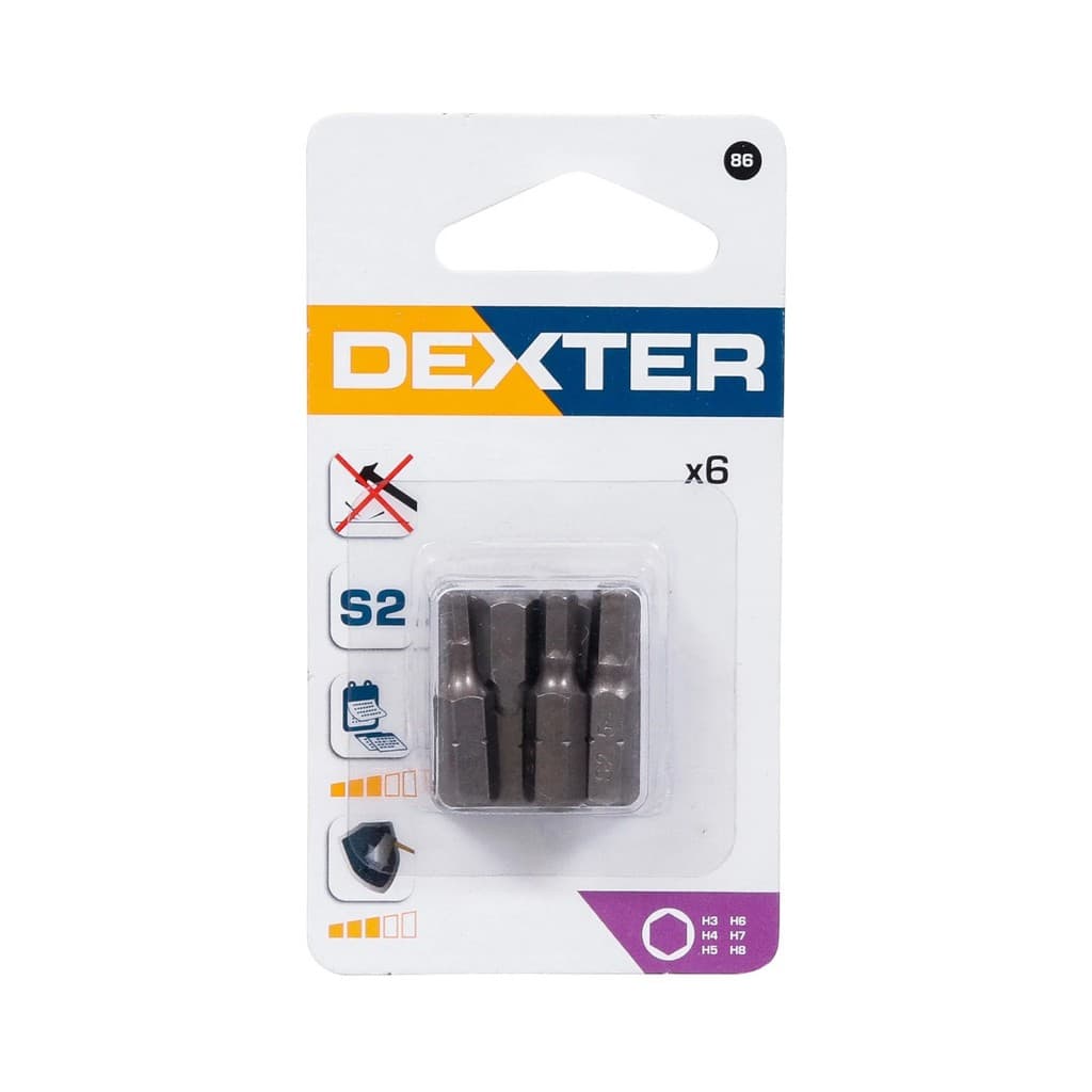 Jogo de Bits Allen p/ furadeira e parafusadeira 6 pçs Dexter