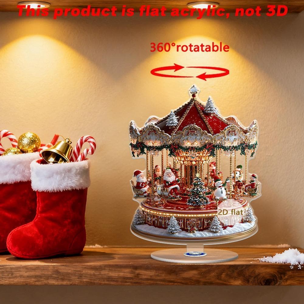 Roda Gigante Ornamento De Árvore De Natal 2D Acrílico Decoração De Mesa Para Casa Prateleira Férias