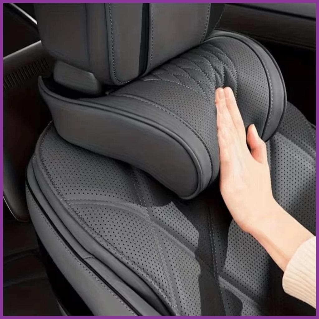 Travesseiro De Encosto De Cabeça De Carro Universal Couro Confortável Respirável Suporte Condução Pescoço Para Mulheres