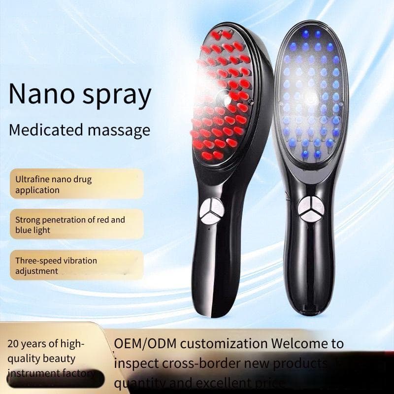 Alta qualidade novo estilo pente de massagem elétrica doméstico Spray elétrico crescimento pente de cabelo cabeça óleo e