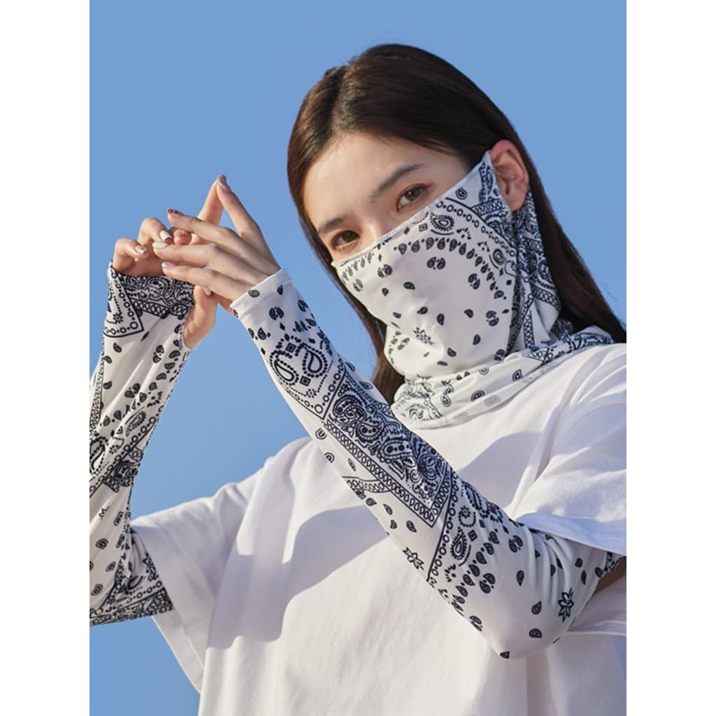 Protetor solar máscara facial feminino rosto cheio verão respirável pescoço proteção pendurado orelha véu pára-sol equit
