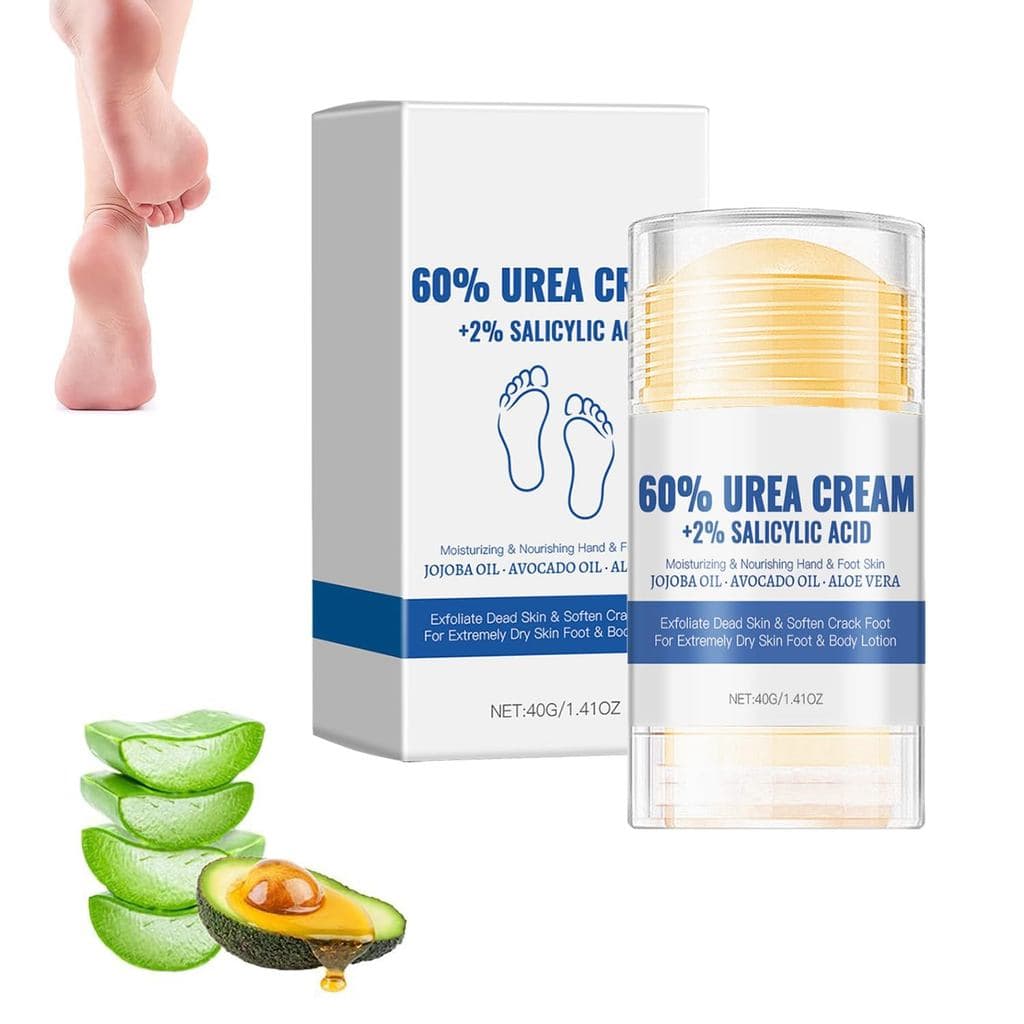 Creme Hidratante e Anti-Rachaduras para os Pés com 60% de Ureia, Creme para os Pés Hidratante e Alivia Rachaduras e Secu