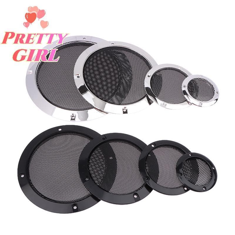 [Pretty ggirl] 2/3/4/5/6.5/8 Polegada Alto-Falante Net Capa Carro Casa Malha Gabinete Falantes Quadro Plástico Metal Fer