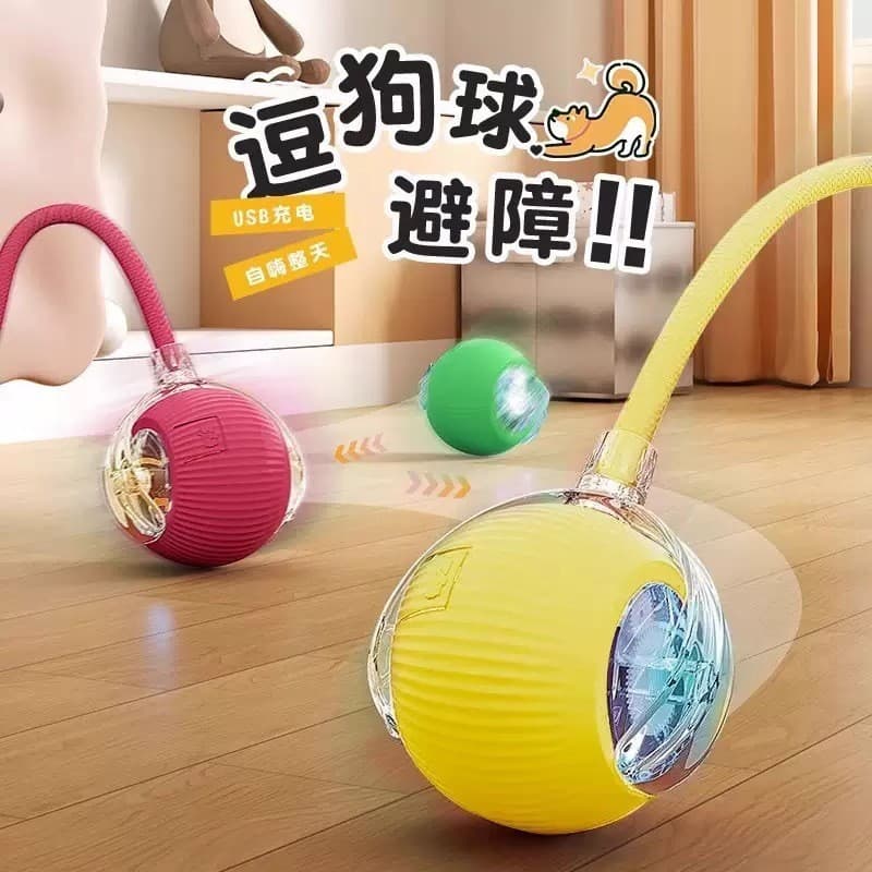 Brinquedo de gato inteligente bola de rolamento cão gato auto-feliz brinquedo automático gato provocando bola resistente