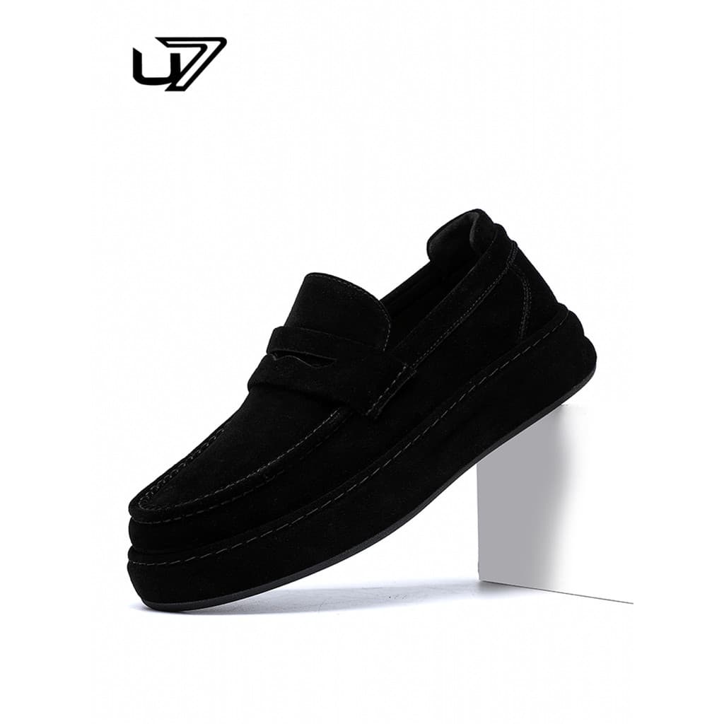 U7 sapatos de couro masculino 2026 novo estilo de couro genuíno de um Pedal na moda mocassins casuais masculinos primeir