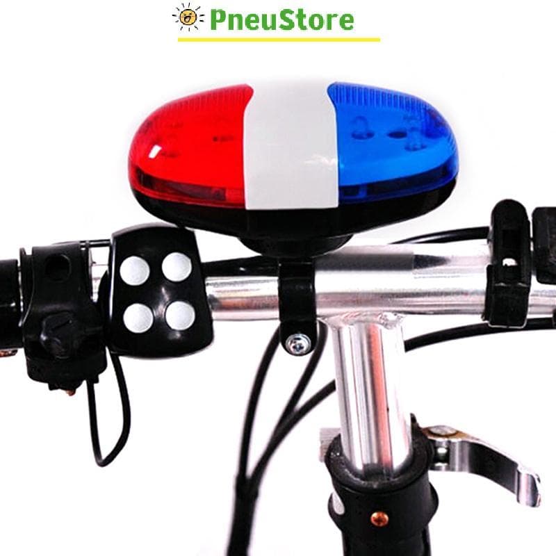 haostone 6 Bicicleta Polícia Luz led + 4 Sirene Alta Som E Sino De Buzina De Ciclismo tiu9