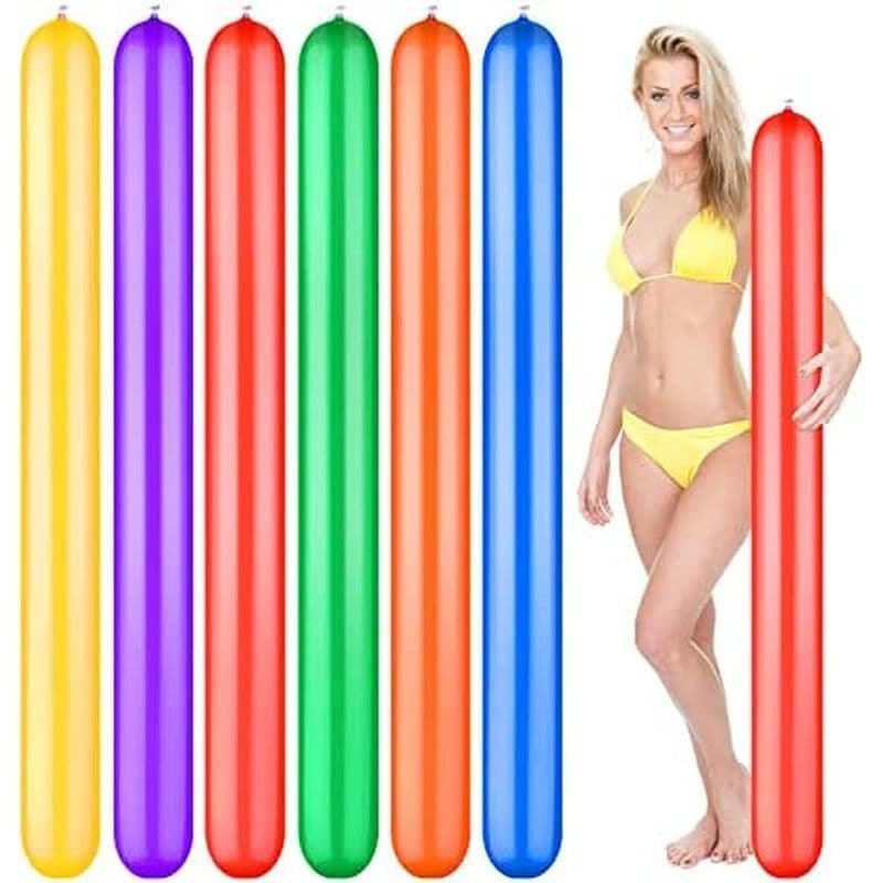 6 Peças De Bastões Infláveis Para Piscina De 59 Polegadas , Macarrão Inflável Colorido Gigante , Flutuador De PVC , Jogo