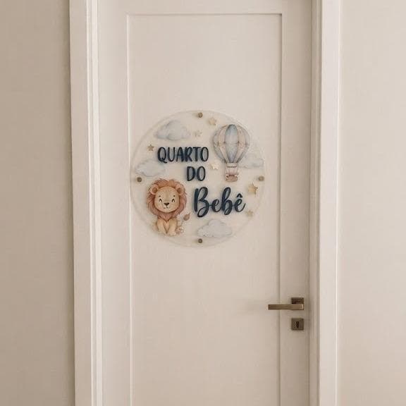 Placa Redonda Personalizada em Acrílico – Logo, Nome ou Arte