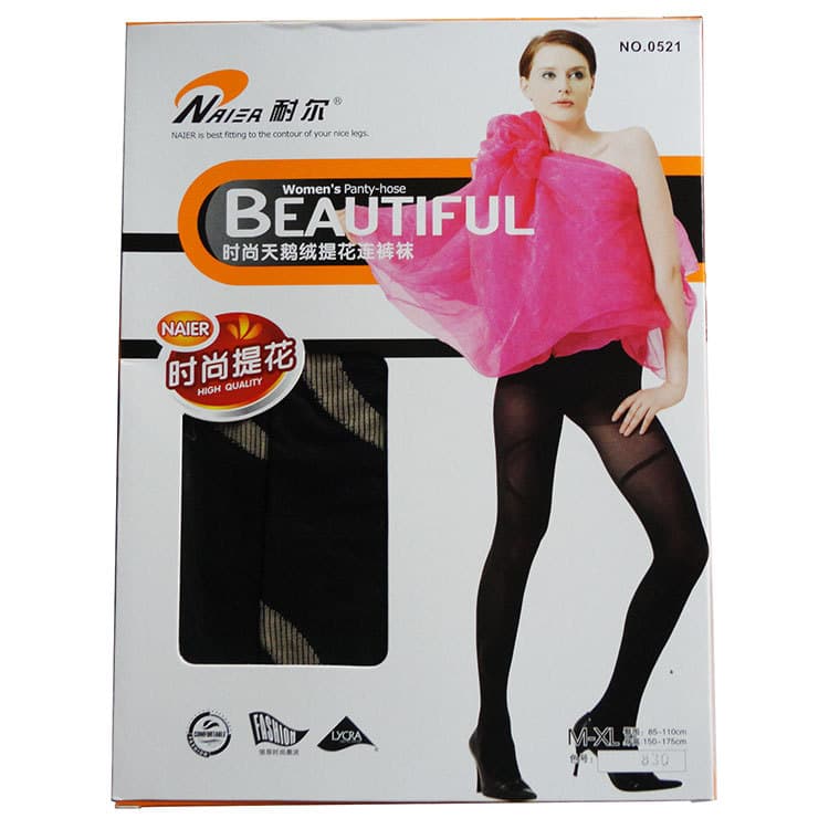 Genuíno Nile meias femininas moda veludo grande espiral Jacquard meia-calça média grossa Anti-Snagging primavera outono