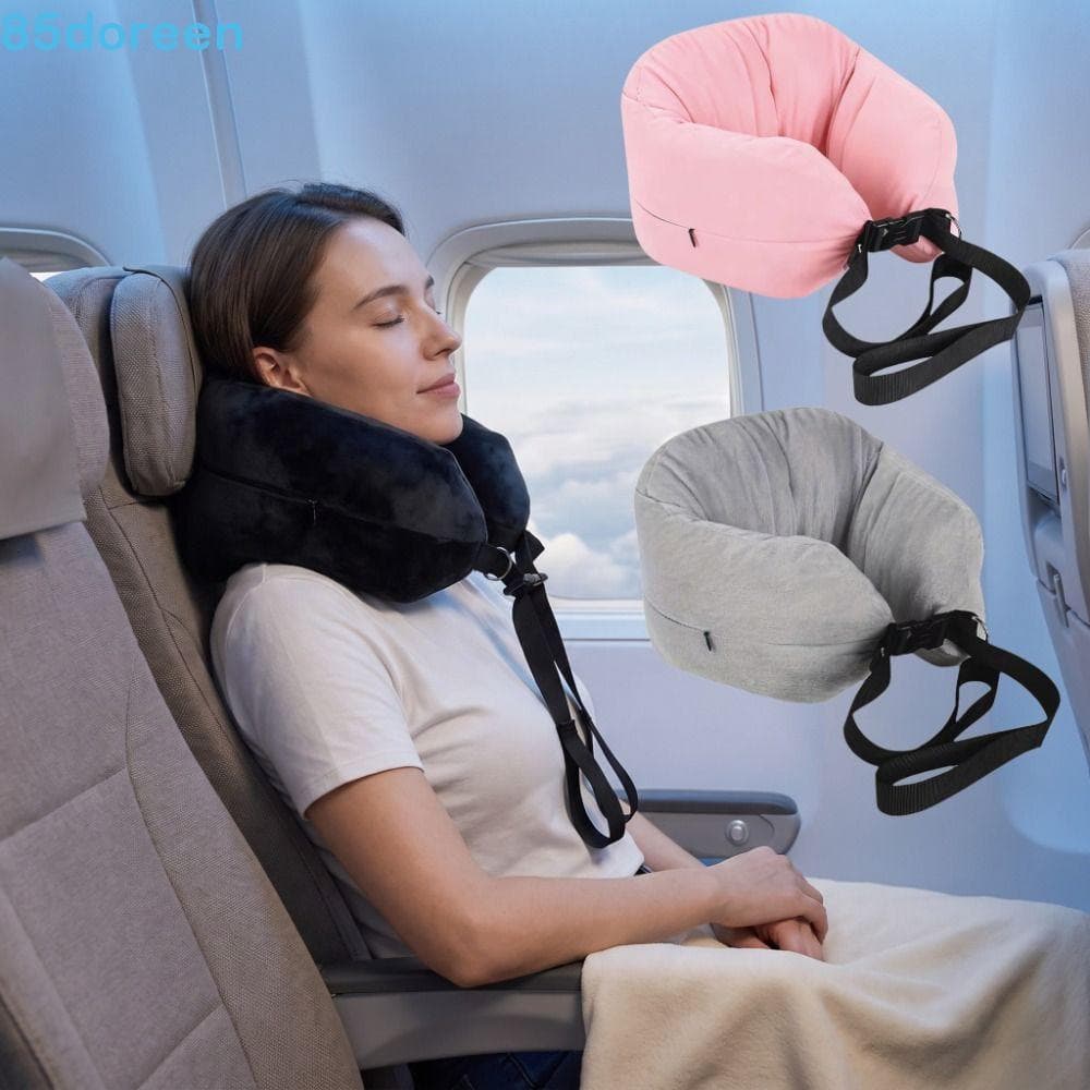 Travesseiro De Pescoço Preenchível , Multifuncional Ajustável Em Forma De U Para Viagem , Fronha Confortável E Abafável