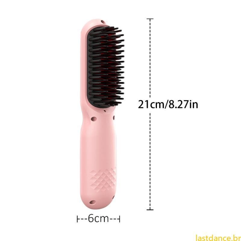 Las Alisador Cabelo Escova Alisadores USB Recarregável Portátil Pente Para Viagens