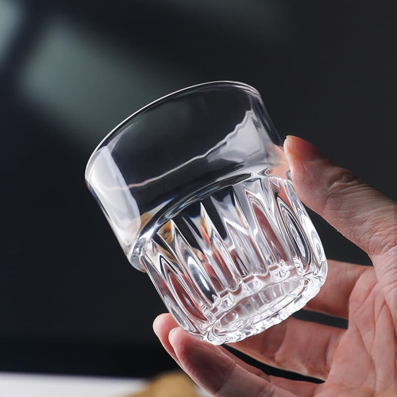 Copo de água para bebidas estilo simples, camada retrô, doméstico, americano, copo de café gelado, transparente, ferment