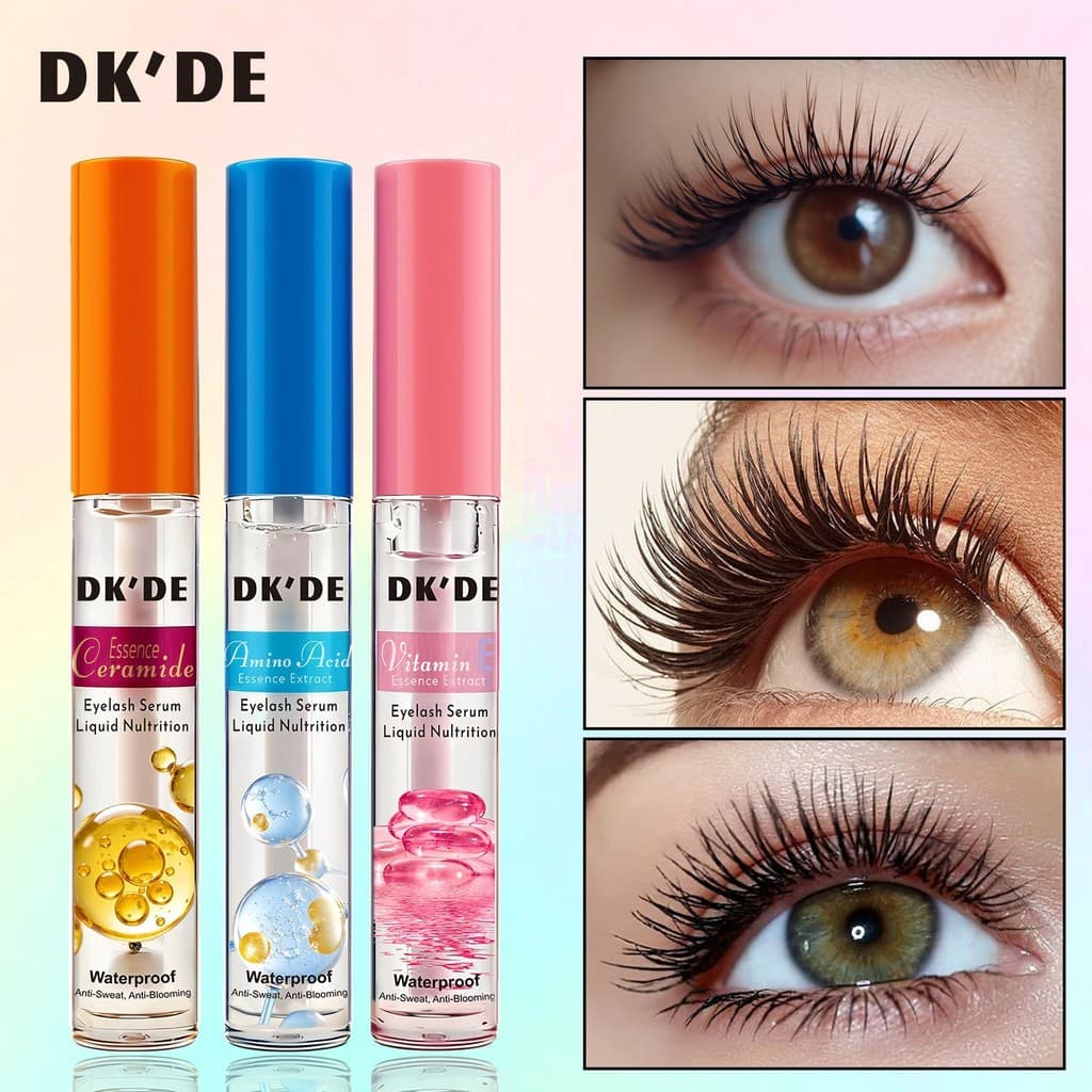 Base de estilo quente de maquiagem Curling estilo forte essência de rímel transparente à prova d'água