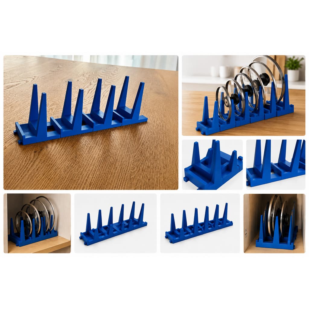 Porta-Tampas de Panela Modular Organizador de Tampas para Armário de Cozinha