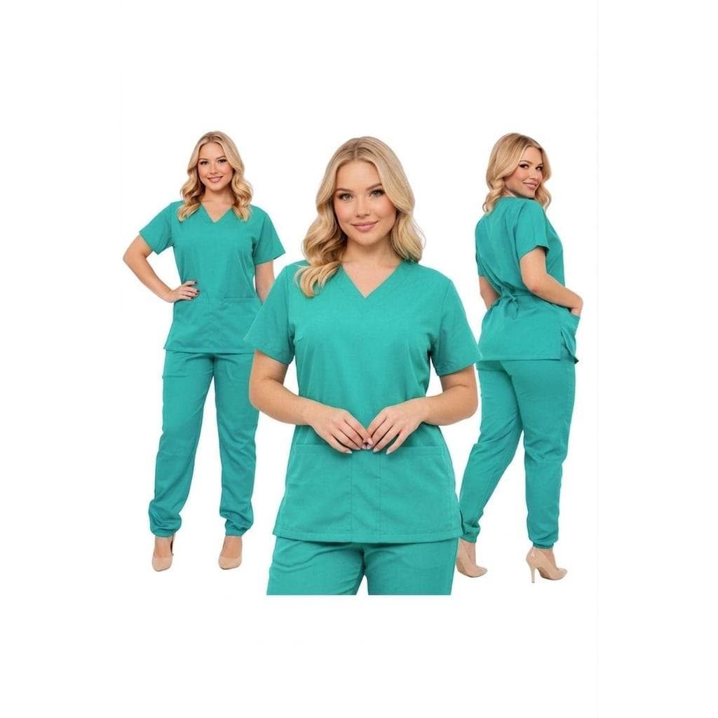 Pijama Cirúrgico Feminino Scrub Hospitalar Enfermagem Unissex Medico E Estetica Baba