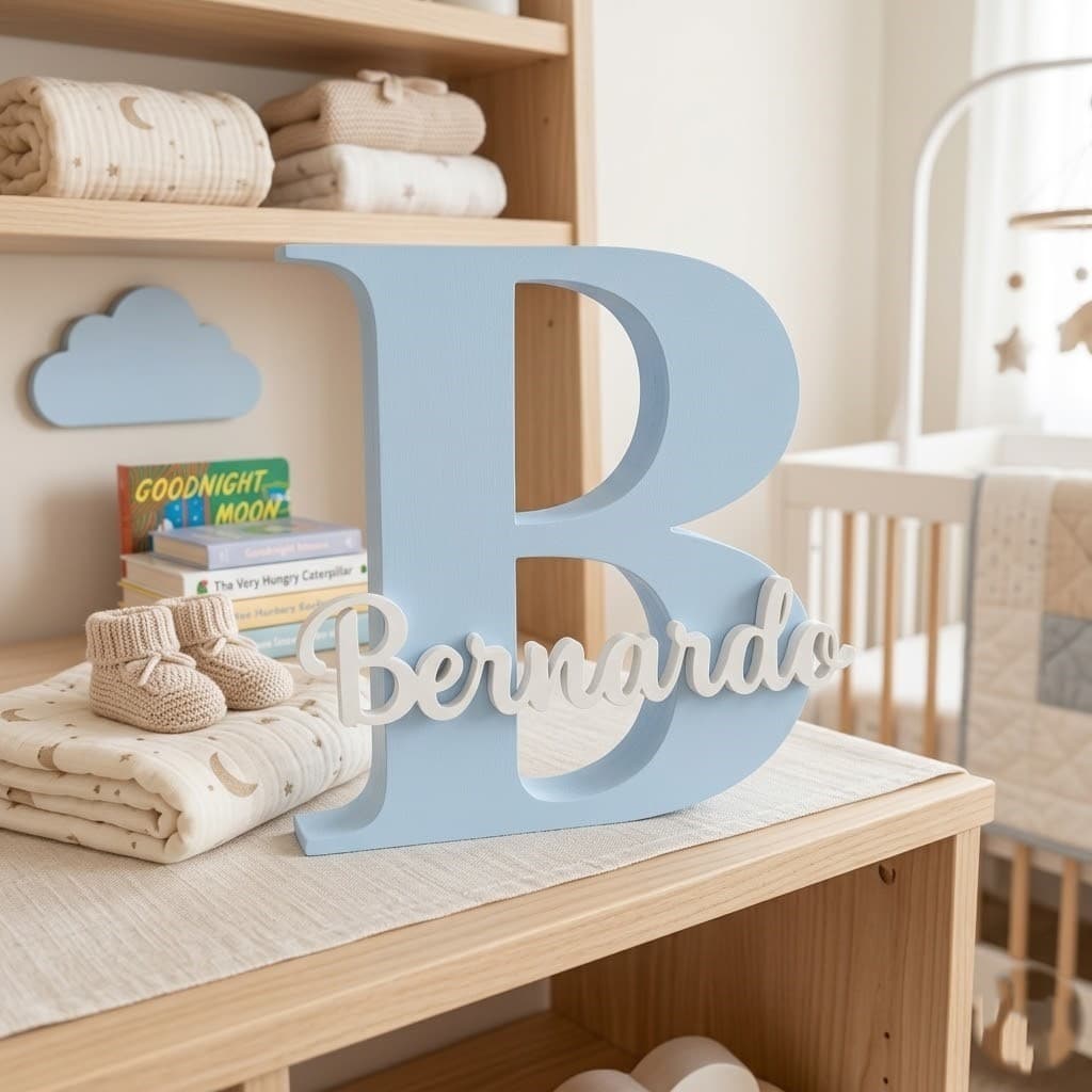 Letreiro Nome Personalizado 3D Placa Decorativa Presente Chá Revelação de Bebê Decoração Quarto Infantil Maternidade cas