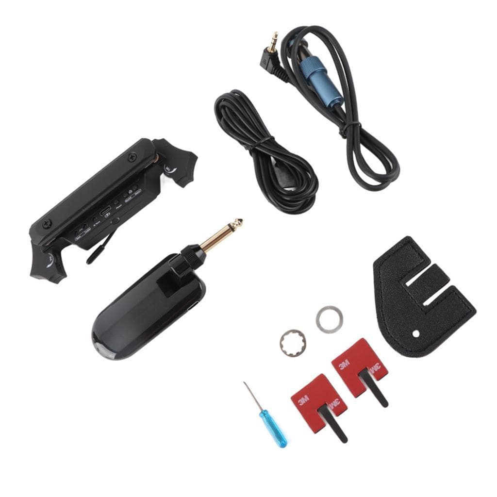 musiclover-BR JINGFENG X2 Guitarra sem fio captador recarregável e com fio Sistema acústico Cabo de baixo elétrico para