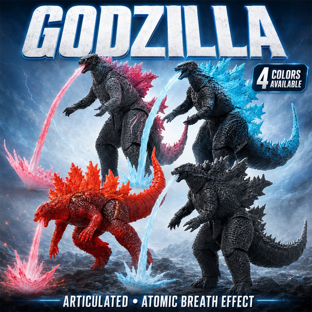 Figura De Ação Articulada Godzilla King of the Monsters Com Efeito De Respiração Atômica , Brinquedo Modelo De Monstro C