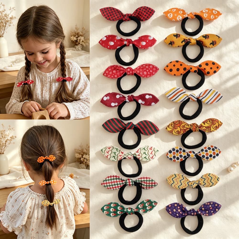 1 Lote De Laços De Cabelo Fofos De Halloween Para Crianças , Acessórios Versáteis De Férias Meninas , Chapéu Preferido D