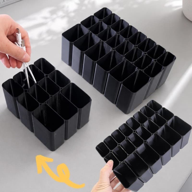 Estojo Organizador De Itens Pequenos Multi-Grade De Grande Capacidade-Caixa De Armazenamento De Artigos Diversos Para Ca