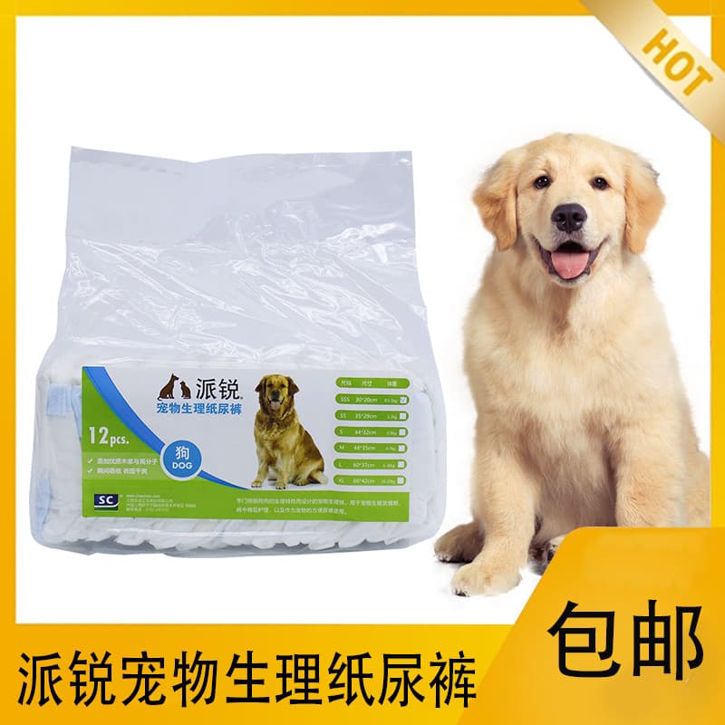 Calças fisiológicas de cadela Fraldas para animais de estimação Bichon Teddy Golden Retriever Corgi Pee Fraldas para cãe