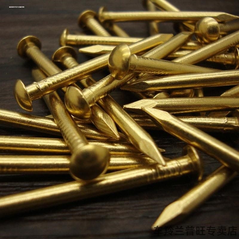 Parafuso parafuso prego Bronze cor superfino cobre prego amarelo cabeça grande artesanato tampa do prego caixa de vinho